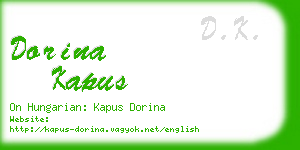 dorina kapus business card